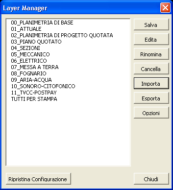 schermata layer manager